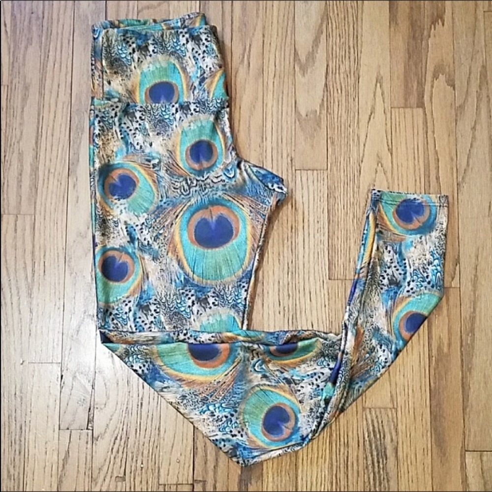 Onzie Peacock Green Long Leggings Size XS - Picture 3 of 7